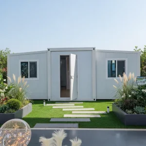 Luxury 40Ft Space Expanding Eco Friendly Double Wing Foldable Prefab Container Home Kitchen Midcentury Modern Rural