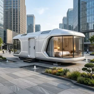 Luxury 40ft Prefab Steel Sandwich Panel Modern High Quality Space Capsule Hotel Room New Outdoor Shipping Container Villas Apple