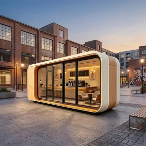 Luxury Apple Cabin Capsule Prefab Steel Structure House Solar Office Toilet Waterproof Eco-Friendly Modern European Design