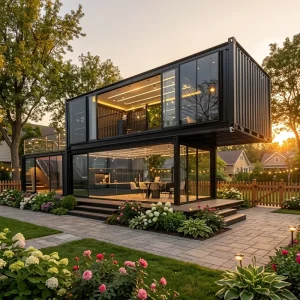 Luxury Custom Eco Friendly European Design 2 Story Prefab Container Home for Villa Use with 3 4 Bedrooms Villa School Hospital