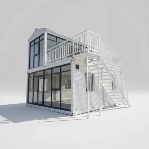 Luxury Double Deck Office Mobile Container House Prefab Custom Shop with Contemporary Design and 1 Year Warranty