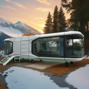 Luxury Eco Prefab Customized Steel Mobile Space Capsule Houses Ready Made Home & Office Outdoor Space Capsule Homestay & Kiosk