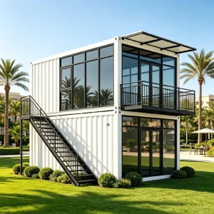 Luxury European Dual Commercial Showroom Container House Mobile Gallery Cafe Marketplace Terrace Office Building Hospital