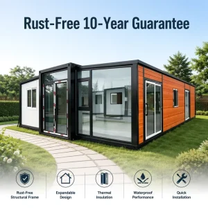 Luxury Expandable Container House Fully Equipped Bathroom Kitchen Bedroom Prefab Villa Ready Made CE Certified Durable