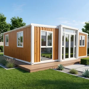 Luxury Expandable Container House Prefabricated Modular Home for Living and Office Log Cabin