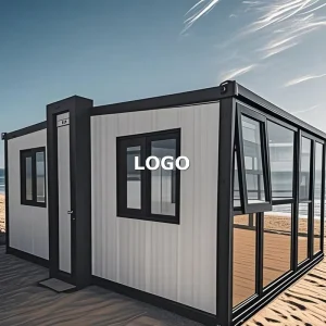 Luxury Expandable Container Mobile Cafe Prefab Commercial Use Ice Cream Shop Design for Villa School Durable Steel Wooden