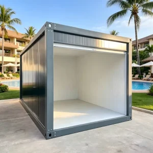 Luxury Foldable Shipping Container Flat Pack for Shop Kiosk Toilet Detachable Design
