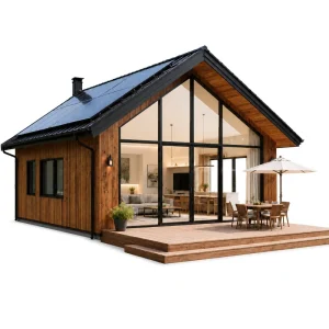 Luxury Insulated Light Steel Modular A Frame Prefab House Movable Modern Tiny Home for Camping Resort Projects