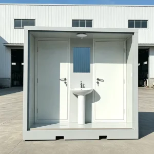 Luxury Modern Eco Friendly Prefab Portable Double Toilet Sandwich Panel Mobile Restroom Camping Outdoor Apartment