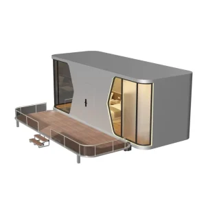 Luxury Modern Steel Container Houses Outdoor Portable Mobile Glamping Capsule Resort Hotel Solar Powered Eco Friendly