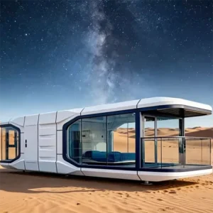 Luxury Modern Steel Contemporary Container House with Sandwich Panel Custom Mobile Space Capsule for Hotel Use