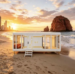 Luxury Modular Space Capsule House Double Layer Aluminum Prefab Glamping Pod Resort Hotel Cabin