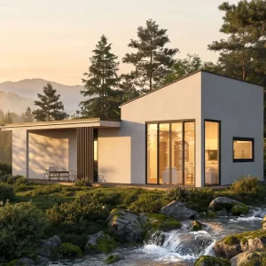 Luxury Panoramic Glass Wall Resort Glamping High R value Sustainable Permanent Living Prefabricated ADU Airbnb SIP House Villa