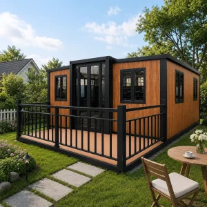 Luxury Portable 40 Foot Steel Framed Prefab Houses Tiny House Custom Design for Upscale Villa