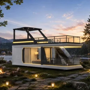 Luxury Portable Prefabricated Camping House Mobile Boat Space Capsule for Hotel