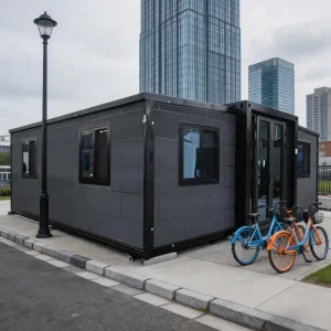 Luxury Prefab Hurricane Rated Windproof Steel Structure Expandable Container House with Modern Design for Granny Flat Home