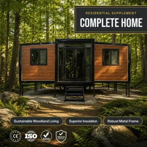 Luxury Prefabricated Folding Container House for Europe Residential Land Custom 1 Bedroom Granny Flat