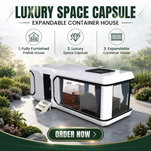 Luxury Prefabricated Space Capsule House Cabin Luxury Container Home Prefab House for Hotel Office Pod Bathroom Sale