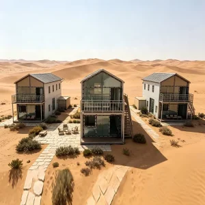 Luxury Tiny Prefab Home Double Floor Modular House Portable Container Villa with Panoramic Windows