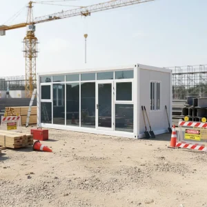 Luxury White Container House 20ft 40ft Glass Detachable Mobile Tiny House Home Dormitory Portable Prefab Container House
