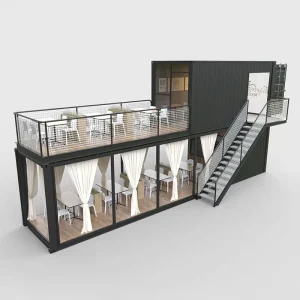 Made in China 20ft Prefabricated Shipping Tiny Cabin Modern Portable Container Coffee Shop Container Bar Container Cafe