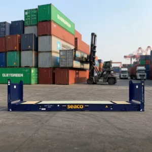 Manufacturer Custom High Strength Removable Headwalls 40hc Folding Flat Rack Container