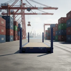 Manufacturer ISO Standard 40ft Adjustable Flat Rack Shipping Container