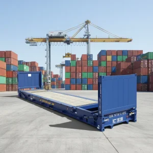 Manufacturer Price Extra Strong Folding End Platform ISO 40ft Flat Rack Shipping Container