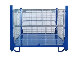 Mesh Container Transport Box Basket Container Factory Storage cage Warehouse Logistic Stackable Wire Mesh Pallet