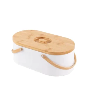 Metal Bread Box for Kitchen Storage Vintage Bread Bin with Cutting Board Lid Food Storage Container Perfect Bread Keeper