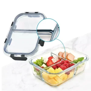 Microwave Oven Dishwasher Safe Glass Food Storage Containers Airtight Glass Bento Lunch Box with Lids