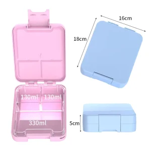 Mini 3 Compartment PP Lid Tritan Microwave Safe Plastic Bento Lunch Box Food Snack Container for Kids School Office