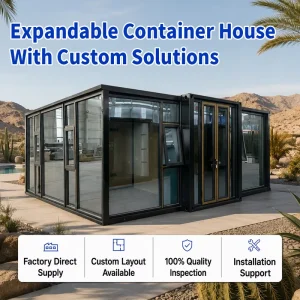 Mobile 20/40 Ft Prefabricated Expandable Container House Waterproof Tiny House Luxury Modular Home Backyard