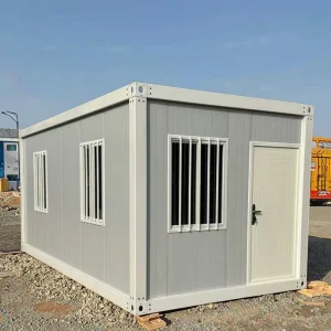 Mobile 20ft Flat-Pack Steel Sandwich Panel Farmhouse-Design Container House for Residential and Office Use