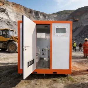 Mobile Bathroom Trailer Portable Restroom Trailer Mobile Toilet and Shower Room Outdoor Washroom Camper Toilet