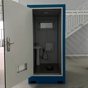 Mobile Breathable Modern Portable Square Toilet Cabin Sink Container House Public Outdoor Use Featuring Steel Frame