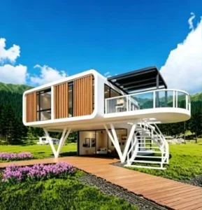 Mobile Capsule Hotel House Prefabricated Cabin Apple Cabin Home with Kitchen and Bathroom for Living and Working