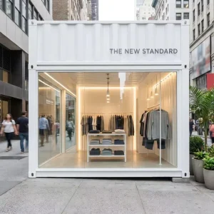 Mobile Container Clothing Store Prefabricated Shipping Container Garment Shop Custom Modular Container Retail Clothes Kiosk