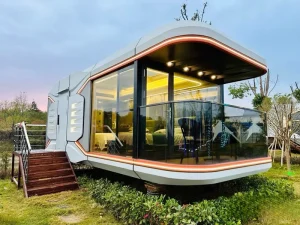 Mobile Home Capsule Room Residential Hotel Prefabricated Smart House with Bathroom and Kitchen 20FT40FT Sandwich Panel Park Use