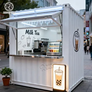Mobile Restaurant Bar 10ft 20ft Shipping Container Kitchen Fast Food Restaurant Container Coffee Shop