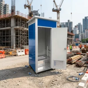 Mobile Steel Container Toilet IP55 Waterproof Thermal Insulated Outdoor Restroom for Construction Site Worker Camp