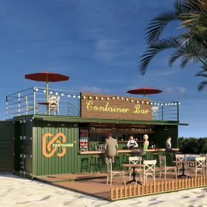 Modern 2 Storey Mini Fitted Bar Container Restaurant Food 20ft 40ft with Kitchen