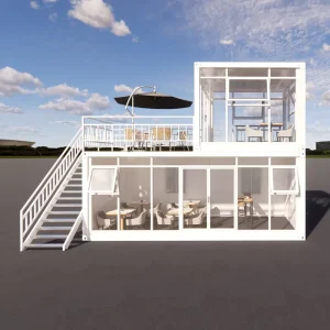 Modern 2 Story Container House Mobile Expandable Restaurant Coffee Shop Food Bar Mini Coffee Cafe Living Room Hall