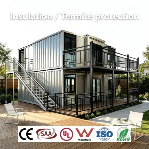 Modern 2 Story Modular Mall Commercial Unit Expandable Container House With Panoramic Glass Wall For Retail Business Asset