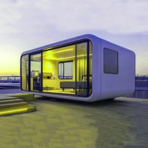 Modern 20ft 40ft Prefab Steel Wooden Sandwich Panel Pod Outdoor Tiny House Mobile Office Container Customizable Apple Cabin