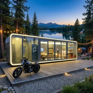 Modern 20ft Portable Cabin House Apartment Prefabricated Container Studio Cabin for Office and Staff Accommodation