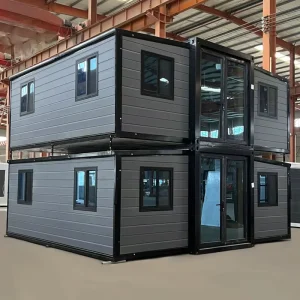 Modern 20ft Two Story Expandable House Prefabricated Modular Tiny Home Villa with Double Layers and Luxury Interior Design