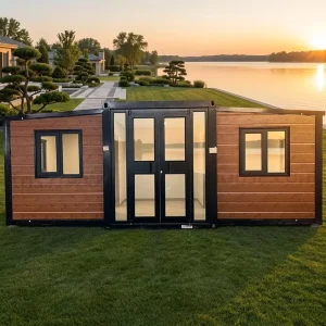 Modern 4 Bedroom Expandable Waterproof Villa Mobile Home Prefabricated Foldable Office Container Material Supermarket Kitchen