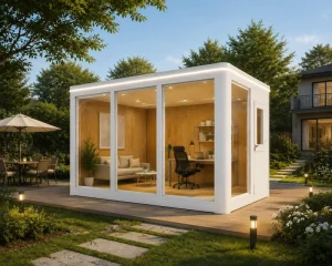 Modern Corner Tiny House Backyard Garden Mobile Home Minimalist Waterproof Aluminum Eco Friendly Space Outdoor Garden Room Pod