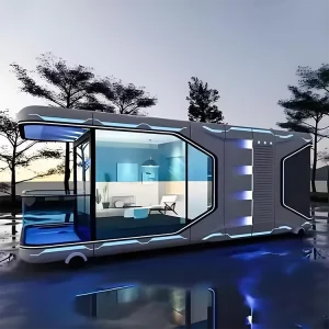 Modern Customizable Eco Friendly Fire Resistant Steel Structure Farmhouse Supermarket Villa Container Capsule Hotel Glamping Pod